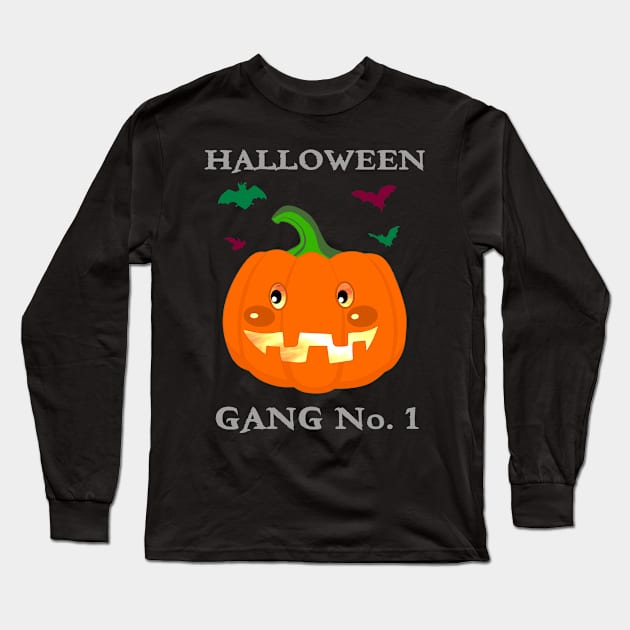 Halloween Gang No. 1 pumpkin lantern Long Sleeve T-Shirt by madrigenum